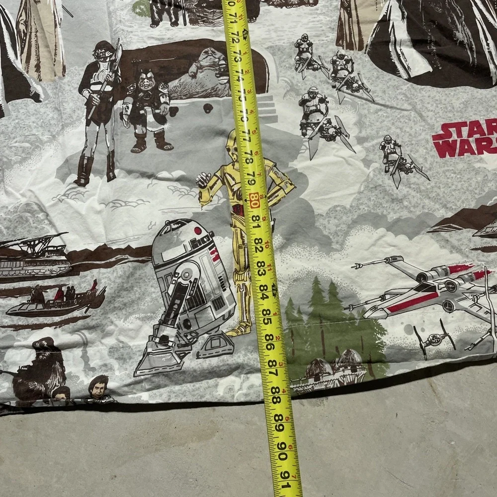 Pottery Barn Kids Star Wars Droid Organic Cotton Flat Sheet 88